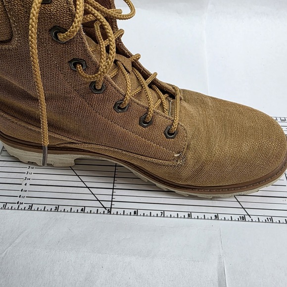 Lugz Boots Womens Size 11 Work Construction Combat Boots, Golden Wheat Brown GUC - Picture 10 of 10